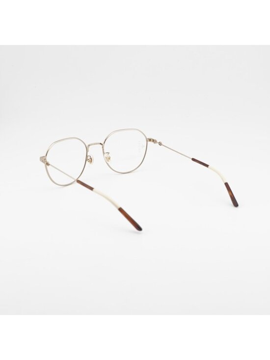 Gucci GG0684O 001 Eyeglasses Shiny Gold 51mm Round Frame